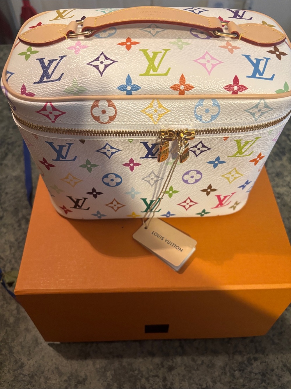 Louis Vuitton White Multicolor Monogram Vanity Case